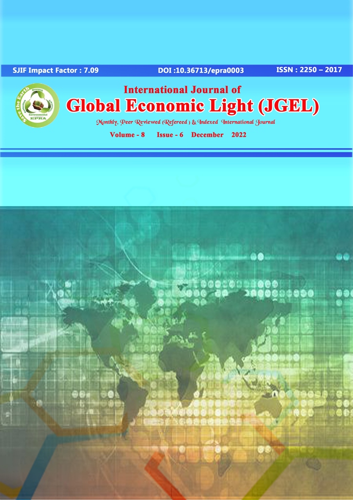 					View Vol. 8 No. 6 (2022): International Journal of Global Economic Light (JGEL)
				