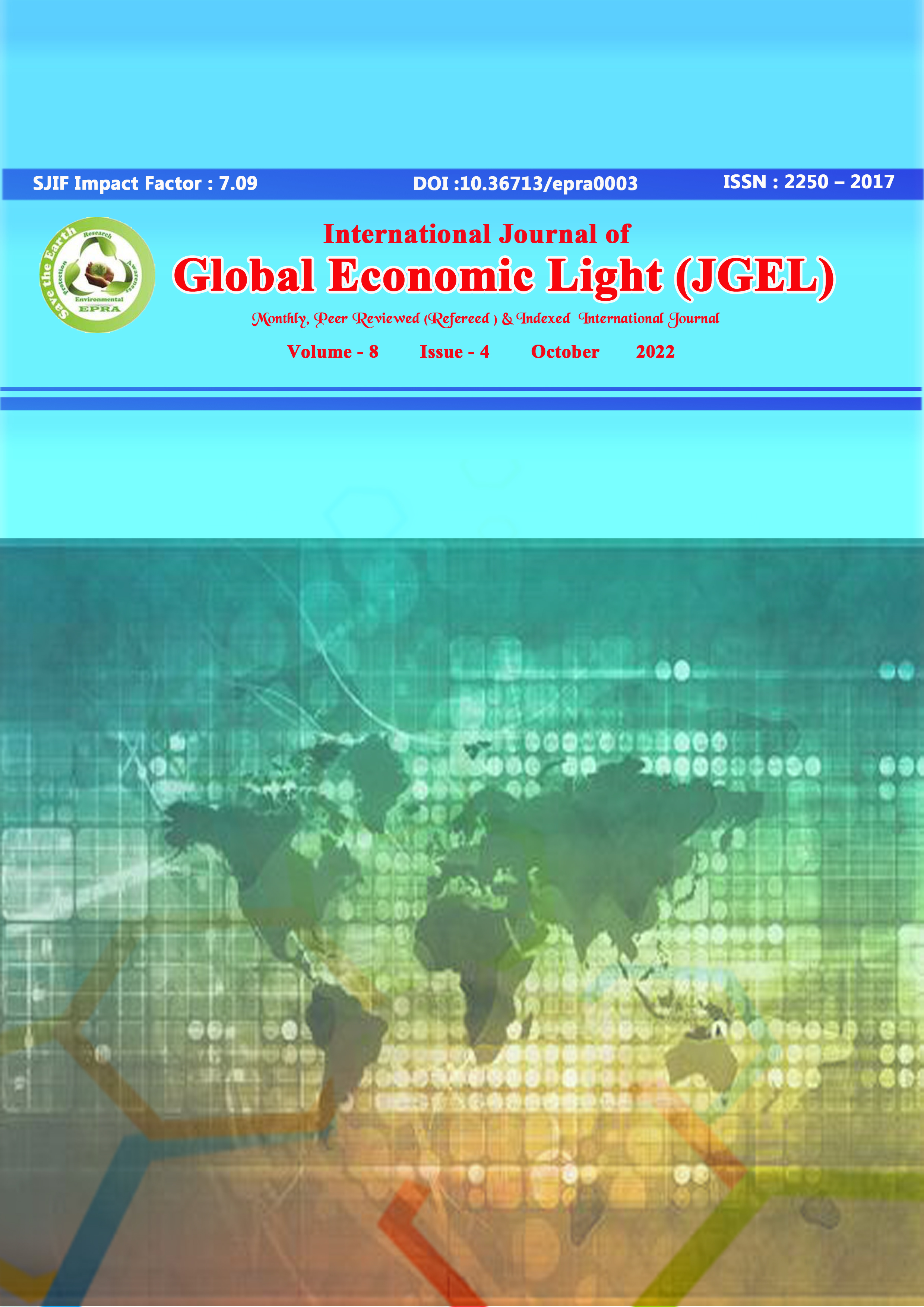 					View Vol. 8 No. 4 (2022): International Journal of Global Economic Light (JGEL)
				