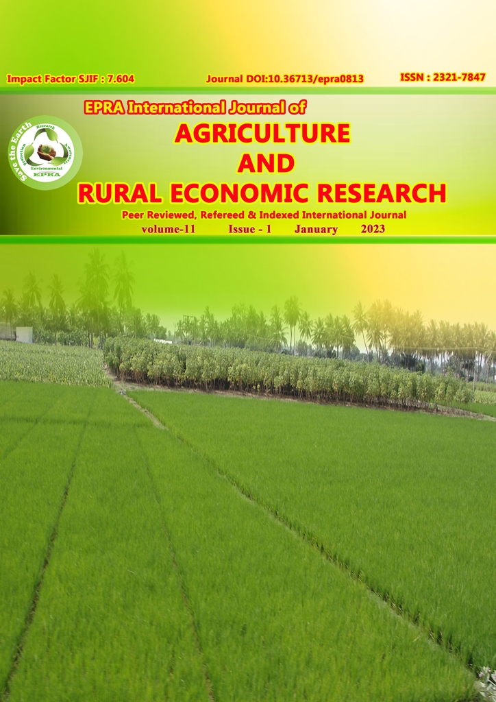 					View Vol. 11 No. 1 (2023): EPRA International Journal of Agriculture and Rural Economic Research (ARER)
				