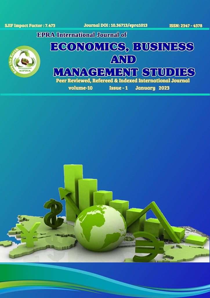 					View Vol. 10 No. 1 (2023): EPRA International Journal of Economics, Business and Management Studies (EBMS)
				