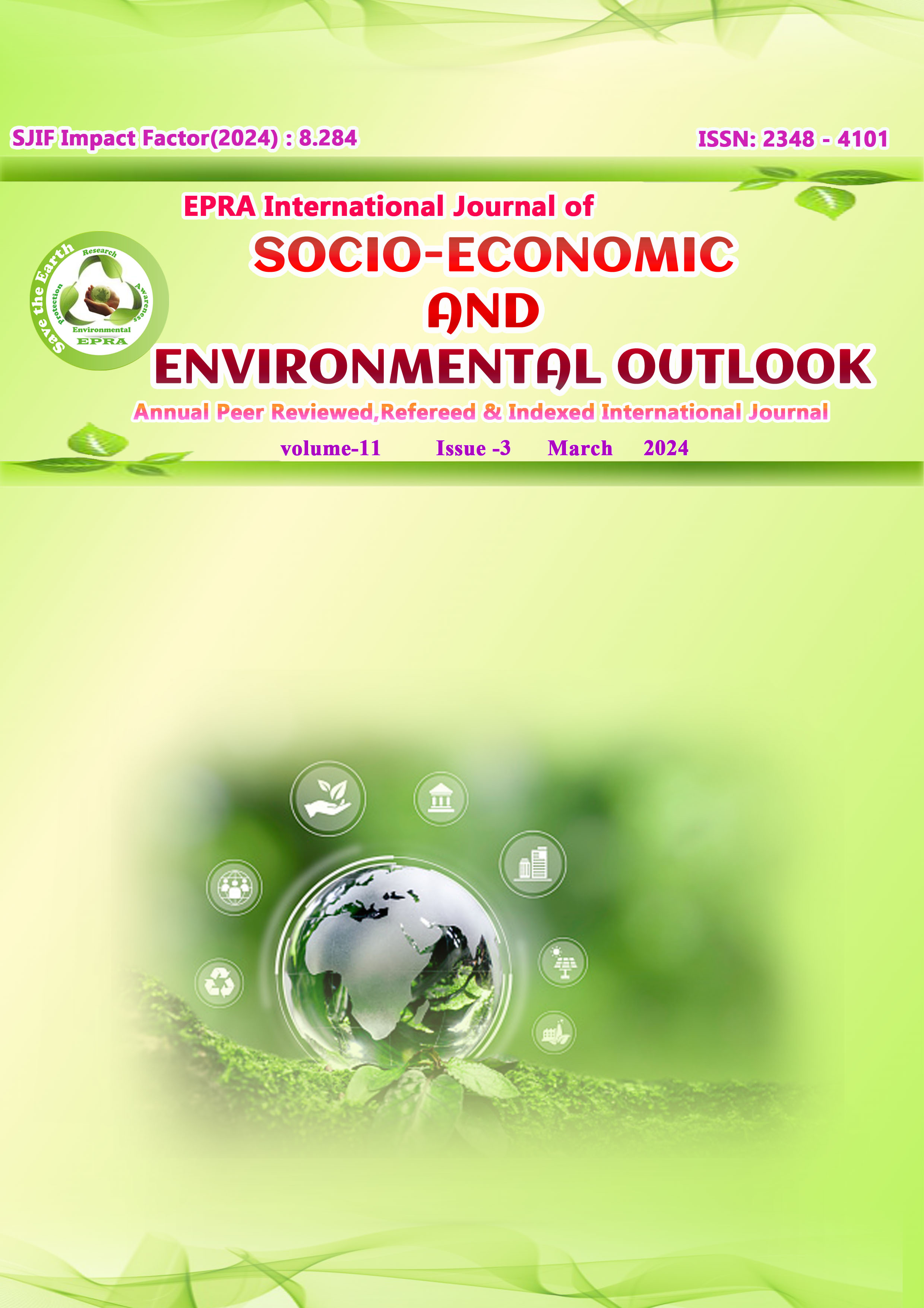 					View Vol. 11 No. 3 (2024): EPRA International Journal of Socio-Economic and Environmental Outlook (SEEO)      
				