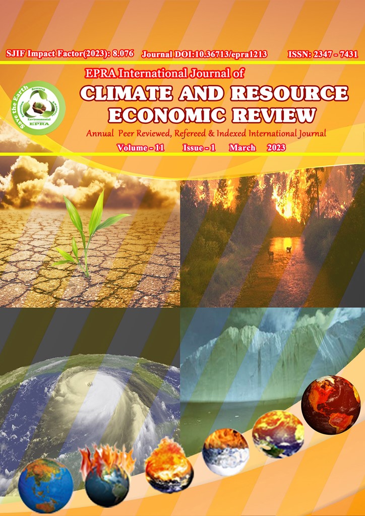 					View Vol. 11 No. 1 (2023): EPRA International Journal of Climate and Resource Economic Review(CRER)
				