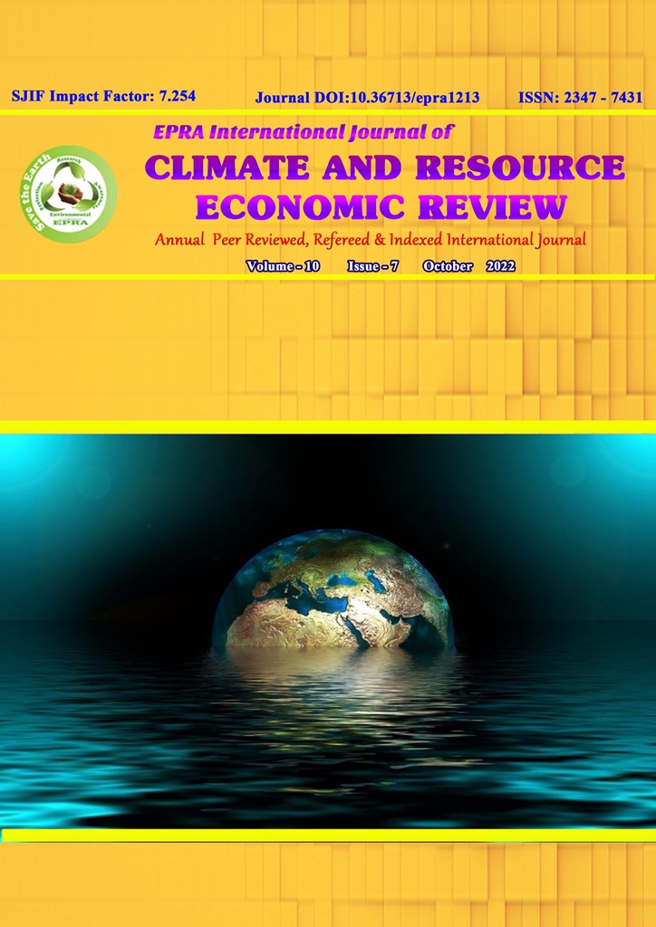 					View Vol. 10 No. 7 (2022): EPRA International Journal of Climate and Resource Economic Review(CRER)
				