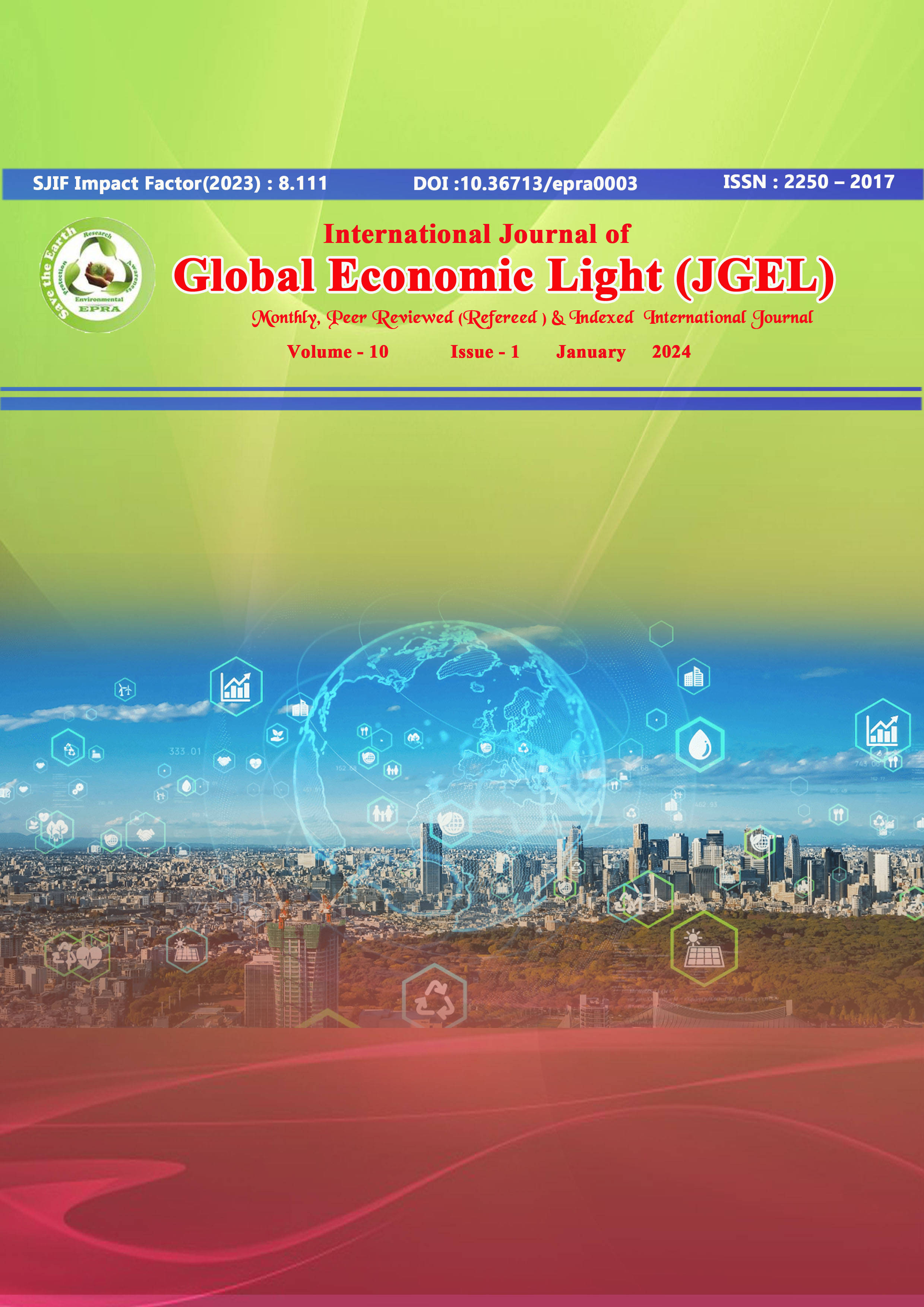 					View Vol. 10 No. 1 (2024): International Journal of Global Economic Light (JGEL)
				