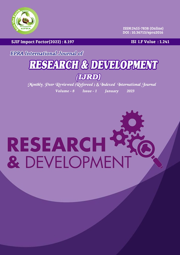 					View Vol. 8 No. 1 (2023): EPRA International Journal of Research and Development (IJRD)
				