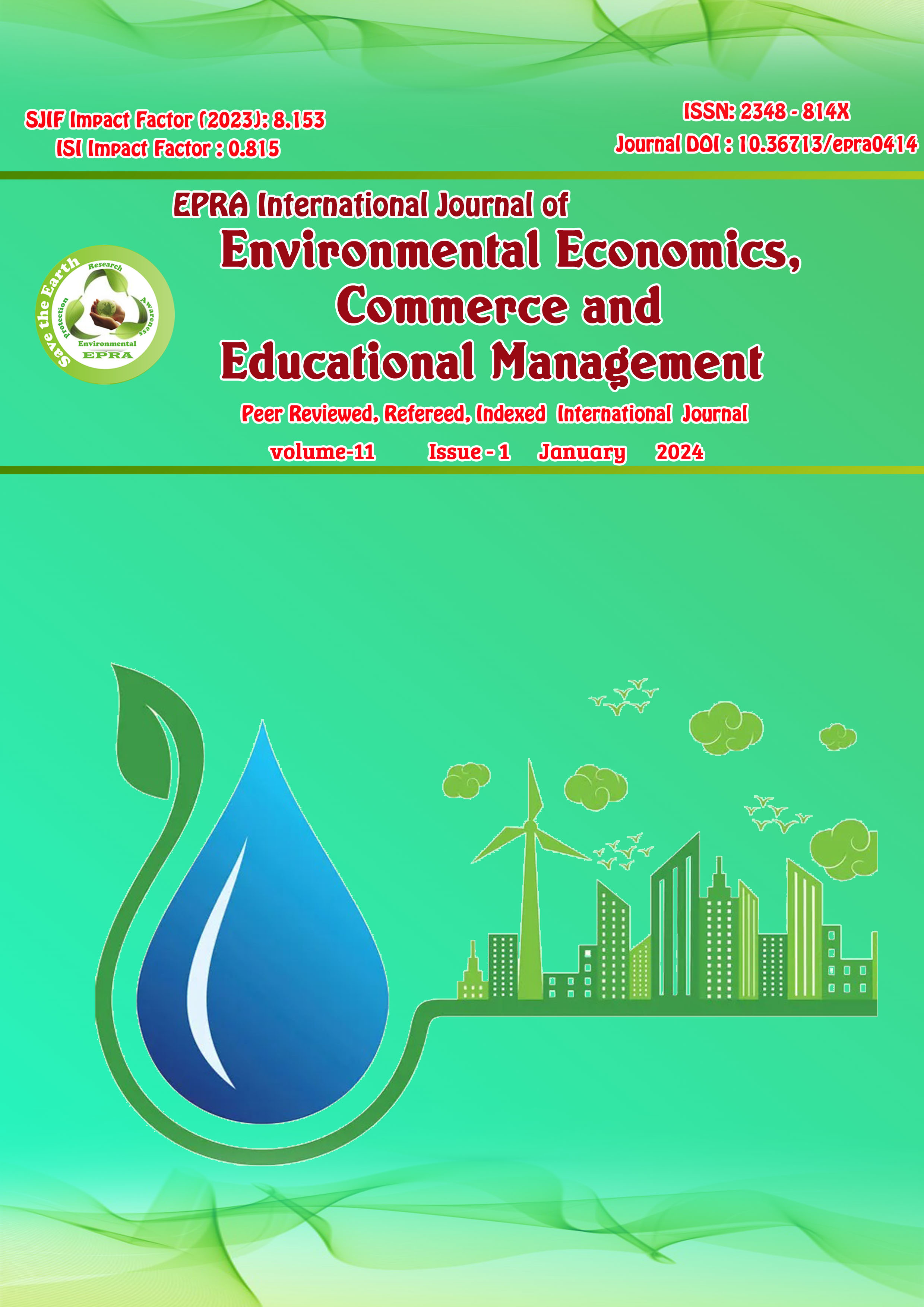 					View Vol. 11 No. 1 (2024): EPRA International Journal of Environmental Economics, Commerce and Educational Management (ECEM)
				